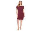 Michael Michael Kors Plus Size Tulip Sleeve Rope Geo Dress (true Navy/true Red) Women's Dress
