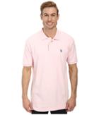 U.s. Polo Assn. Solid Interlock Polo (pink Champagne Heather) Men's Short Sleeve Knit