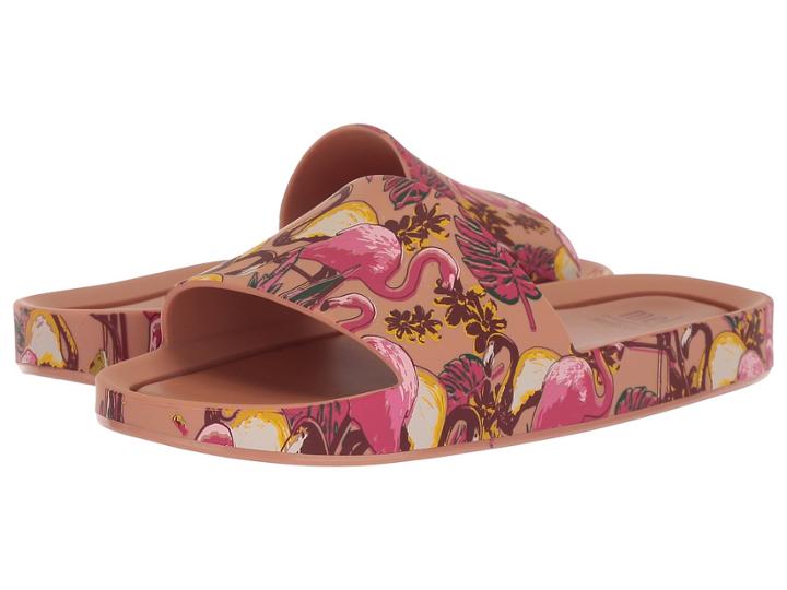 Mini Melissa Mel Beach Slide 3db (little Kid/big Kid) (brown/light Pink) Girl's Shoes