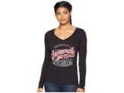 Champion College South Carolina Gamecocks Long Sleeve V-neck Tee (black 2) Women's T Shirt