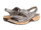 Softwalk Bolivia (soft Pewter Metallic Soft Tumbled Leather W/ Cork Bottom) Women's Sandals
