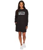 Puma Fusion Crew Sweat Dress (cotton Black Foil) Women's Dress