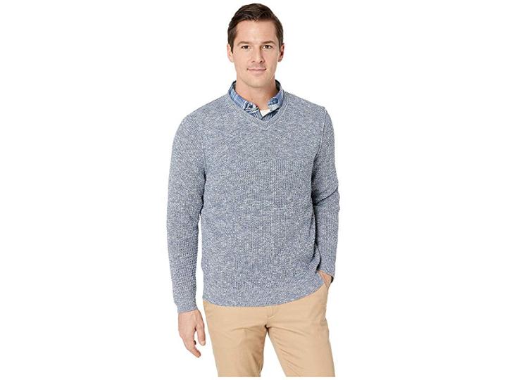 Tommy Bahama Isidro V-neck Sweater (blue Jean) Men's Sweater