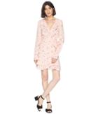Juicy Couture Rose Floral Flirty Wrap Dress (soft Glow Floral Riot) Women's Dress