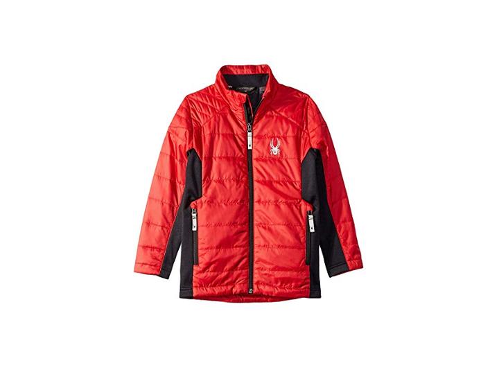 Spyder Kids Glissade Insulator Jacket (big Kids) (red/black/black) Boy's Coat