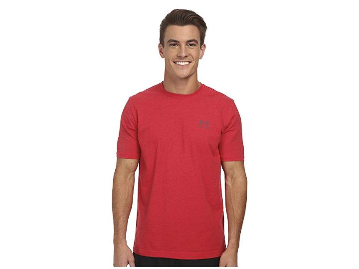 Under Armour Charged Cotton(r) Left Chest Lockup (red/steel) Men's T Shirt