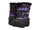 Sorel Kids Snow Commander Print (toddler) (black/paisley Purple) Girls Shoes