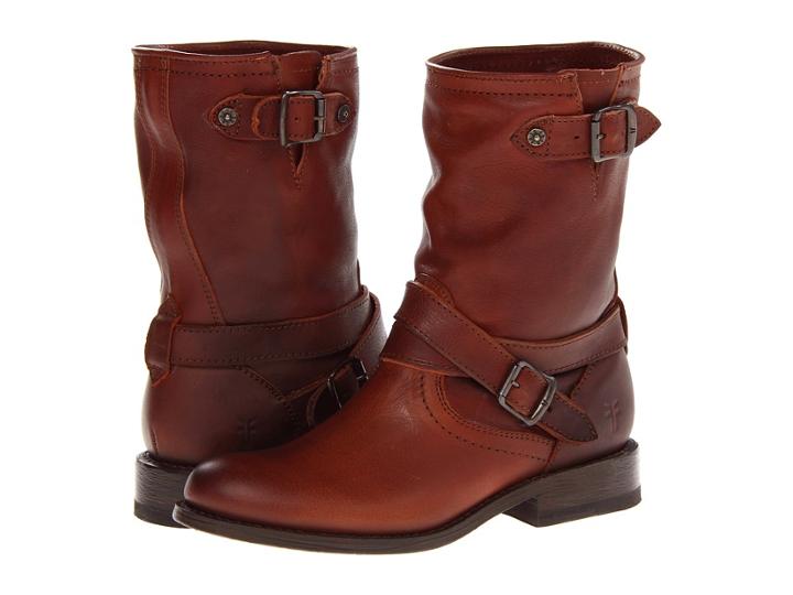 Frye Jayden Cross Engineer (whiskey Tumbled Full Grain) Women's Boots