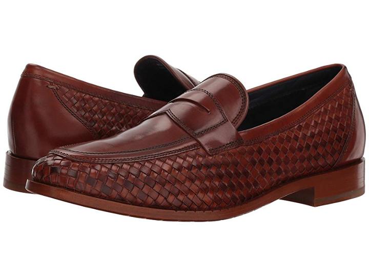 Cole Haan Washington Grand Penny (british Tan Woven) Men's Shoes