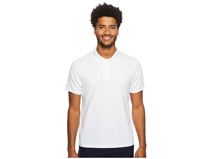 Perry Ellis Color Block Jacquard Polo (bright White) Men's Clothing