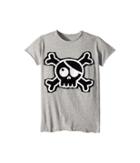 Nununu Skull Patch T-shirt (little Kids/big Kids) (heather Grey) Boy's T Shirt