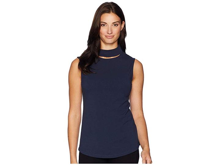 Nic+zoe Perfect Peak Tank (dark Indigo) Women's Sleeveless