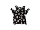 Billabong Kids Finding Flowers Cutout T-shirt (little Kids/big Kids) (black) Girl's T Shirt