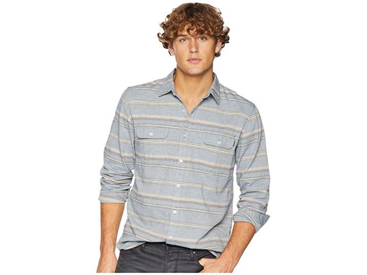 Rip Curl Logan Long Sleeve Flannel (blue) Men's Long Sleeve Button Up