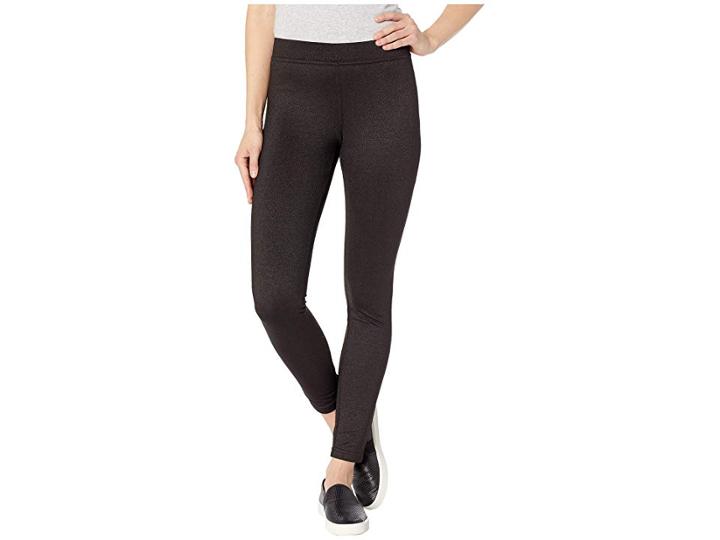 Hue Shimmer Ponte Leggings (black) Women's Casual Pants