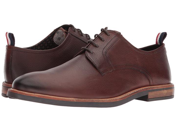 Ben Sherman Birk Plain Toe (dark Brown) Men's Lace Up Casual Shoes
