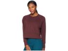 Nike Versa Crew Top (burgundy Crush/black) Women's Long Sleeve Pullover