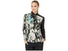 Jamie Sadock Camo Print Long Sleeve Top (jet Black) Women's Clothing