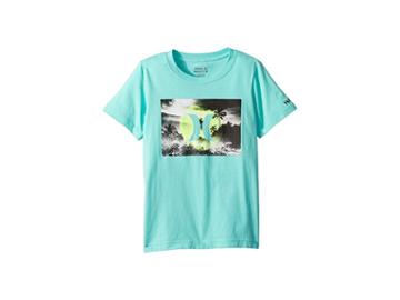 Hurley Kids White Water Tee (little Kids) (hyper Turquoise) Boy's T Shirt