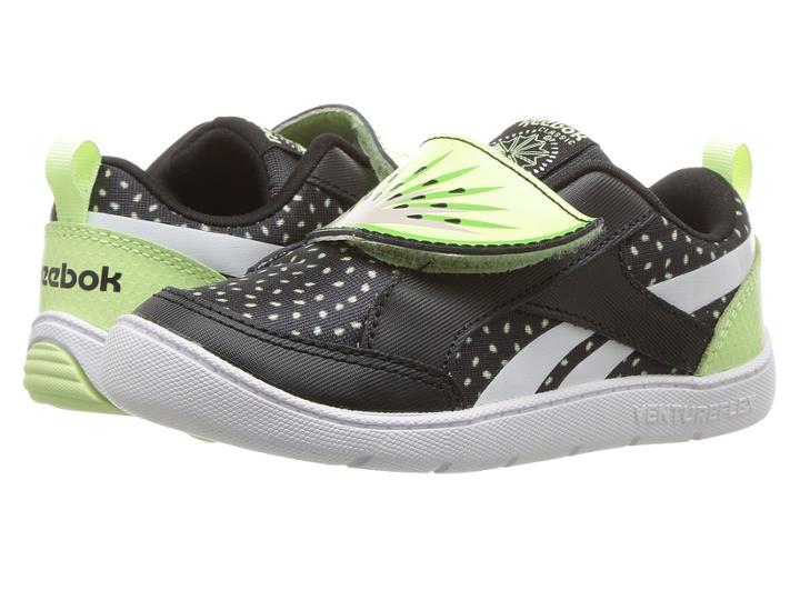 Reebok Kids Ventureflex Chase Ii (infant/toddler) (black/lime Glow) Boys Shoes