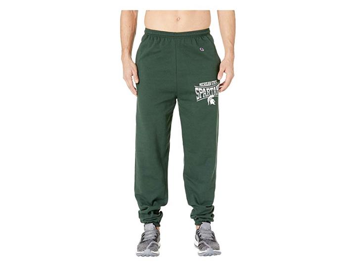 Champion College Michigan State Spartans Eco(r) Powerblend(r) Banded Pants (dark Green) Men's Casual Pants