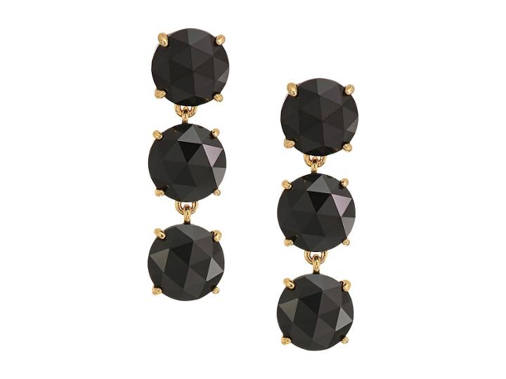 Kate Spade New York Bright Ideas Triple Drop Earrings (jet) Earring