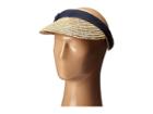 San Diego Hat Company Wsv0005 4 Inch Brim Straw Clip On Visor With Bow (navy) Casual Visor