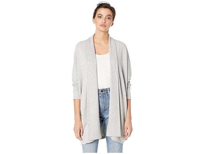 Cupcakes And Cashmere Brentmoore Soft Knit Jacket (heather Ash) Women's Coat