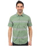 The North Face Short Sleeve Engine Stripe Shirt (vibrant Green (prior Season)) Men's Short Sleeve Button Up
