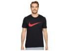 Nike Hangtag Swoosh Tee (black/sport Red) Men's T Shirt