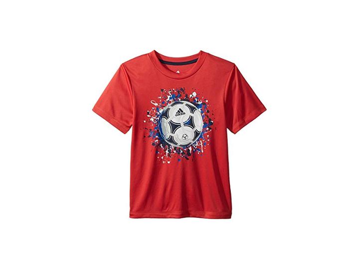 Adidas Kids Usa Tee (toddler/little Kids) (bright Red) Boy's T Shirt