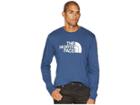 The North Face Long Sleeve Well-loved 1/2 Dome Tee (shady Blue) Men's T Shirt