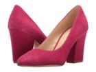 Nine West Scheila Block Heel Pump (pink Suede) High Heels