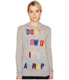 Love Moschino Don't Grow Up It's A Trap Sweater (grey) Women's Sweater