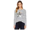 Joules Harbour Luxe Jersey Top (cream Star Stripe) Women's Clothing