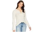 Lucky Brand Drop Needle Embroidered Top (natural) Women's Clothing