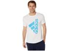 Adidas Badge Of Sport Flip Tee (white) Men's T Shirt