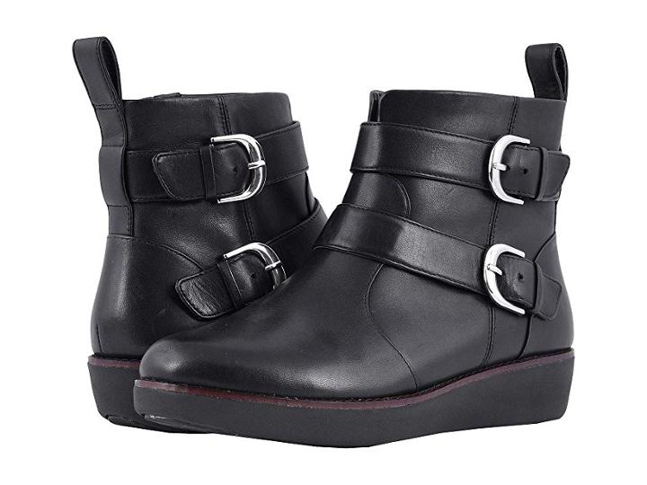 Fitflop Laila Double Buckle (black) Women's  Boots