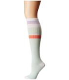 Ugg Stripe Knee High Socks (aqua Multi) Women's Knee High Socks Shoes