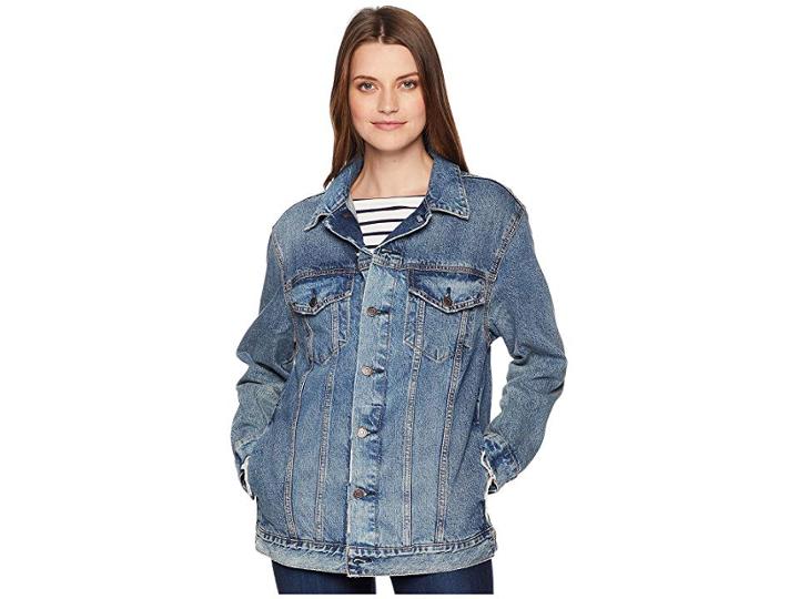 Lucky Brand Oversized Denim Trucker Jacket (barletta 2) Women's Coat