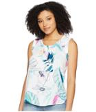Joules Alyse Printed Sleeveless Top (palm Floral) Women's Sleeveless