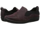 Clarks Sillian Paz (aubergine Synthetic Nubuck) Women's  Shoes