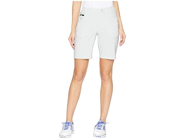 Jamie Sadock Airwear Lightweight Shorts With Front Zip And Button Closure (filament Grey) Women's Shorts