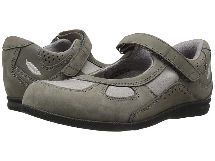 Drew Delite (grey Nubuck/grey Stretch) Women's Maryjane Shoes