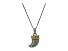 Alex And Ani Tiger's Claw 18 Adjustable Necklace Two-tone (midnight Silver) Necklace