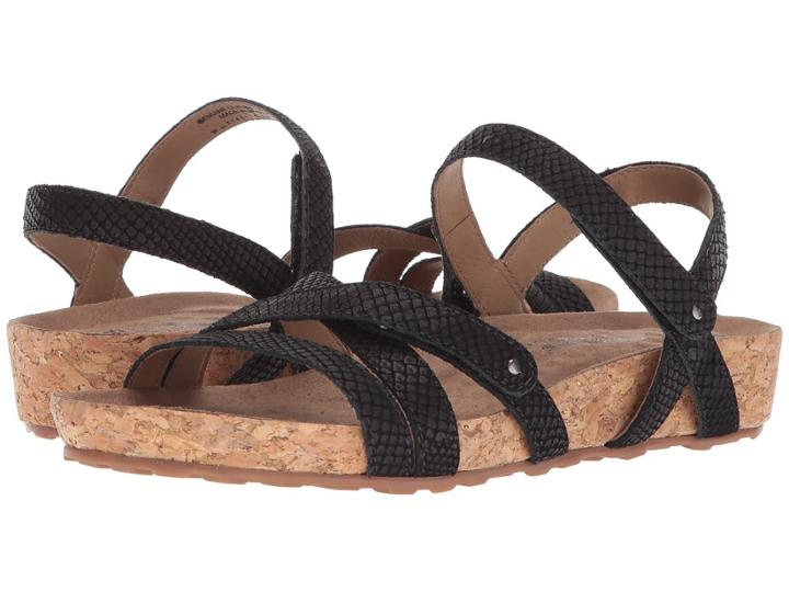 Walking Cradles Pool (black Matte Snake Print/cork Wrap) Women's Sandals