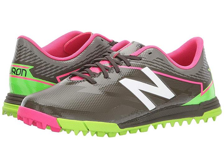 New Balance Kids Sfdtv3 Soccer (little Kid/big Kid) (military Dark Triumph/alpha Pink) Boys Shoes