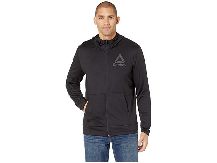 Reebok Speedwick Full Zip Hoodie (black) Men's Sweatshirt