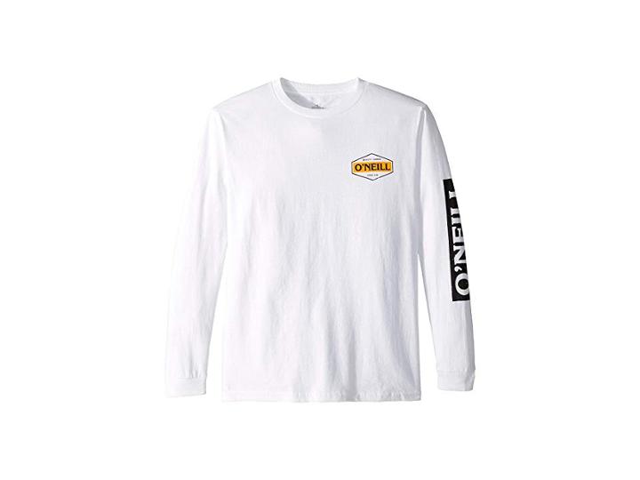 O'neill Kids The Goods Long Sleeve Tee (big Kids) (white) Boy's T Shirt