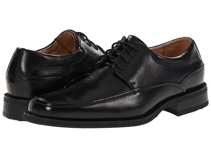 Florsheim Cortland Moc Toe Oxford (black Buffalo Leather) Men's Lace Up Moc Toe Shoes